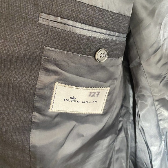 $500 NEW Peter Millar Men’s Size 46R Blue 2 Button 100% Wool Suit Made In Canada - Picture 6 of 10